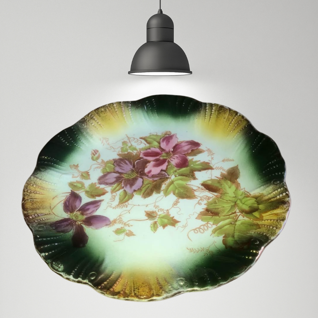 Barkers And Kent "Clematis" Scallop Edged Floral Plate 1889/1941