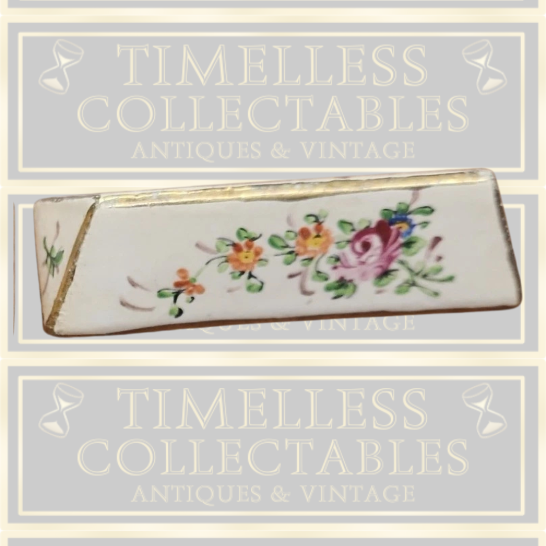 Antique Floral Porcelain Knife Rests