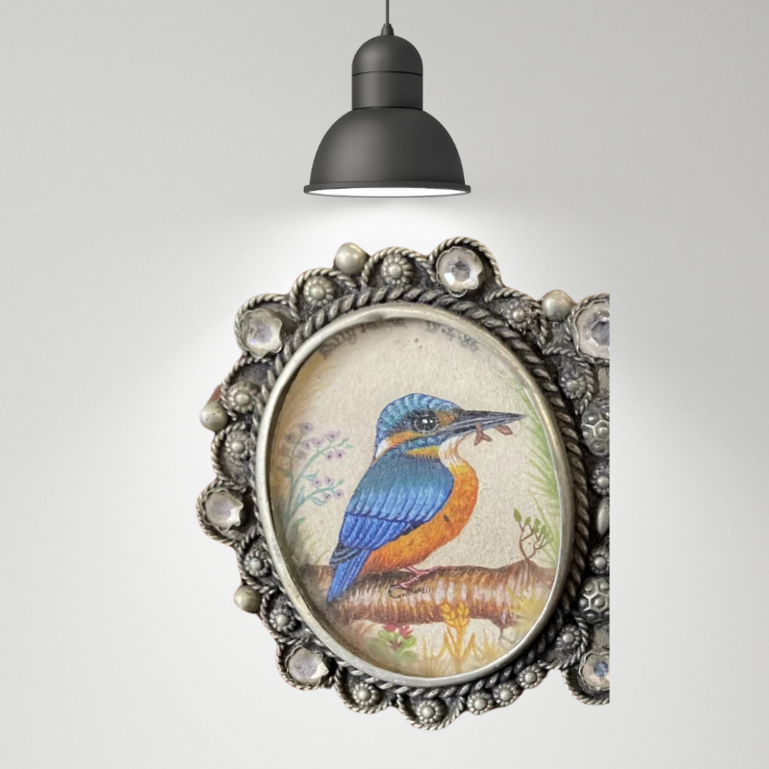 Vintage Hand-Drawn Kingfishers