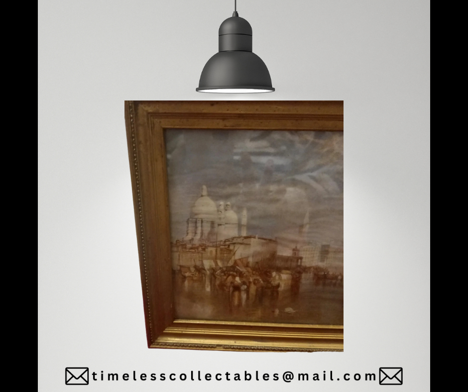 Antique Framed Italy Venice Painting