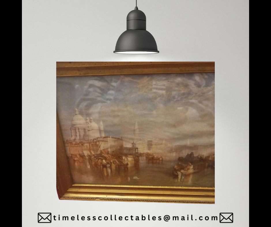 Antique Framed Italy Venice Painting