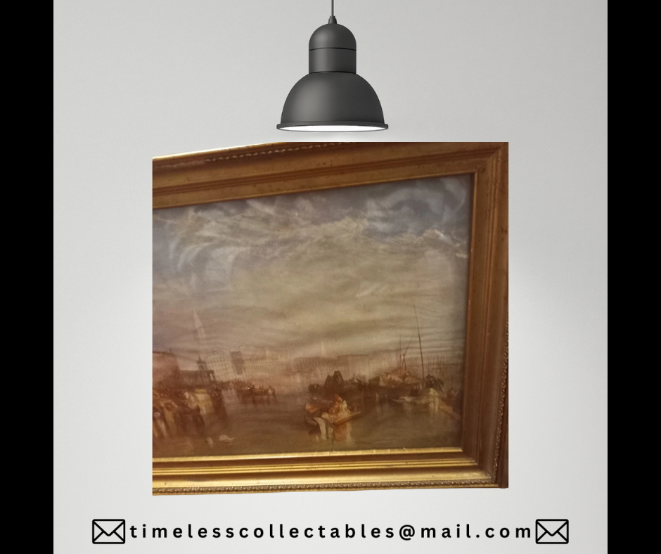 Antique Framed Italy Venice Painting