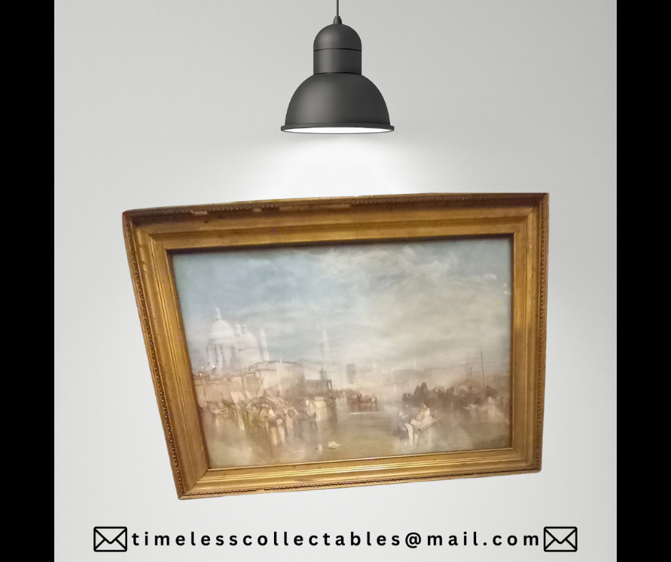 Antique Framed Italy Venice Painting