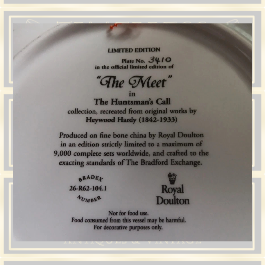 Four Royal Doulton Ltd Edition The Hunter's Call Collection Plates