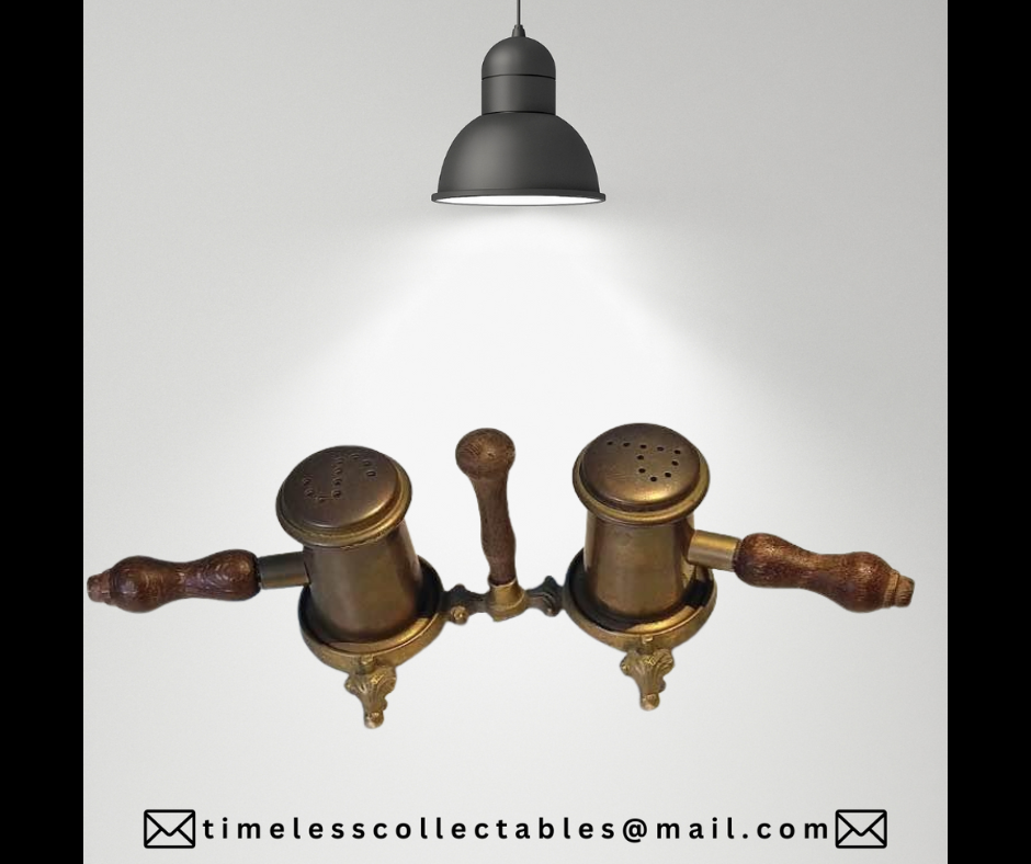 Vintage Brass Salt And Pepper Shakers