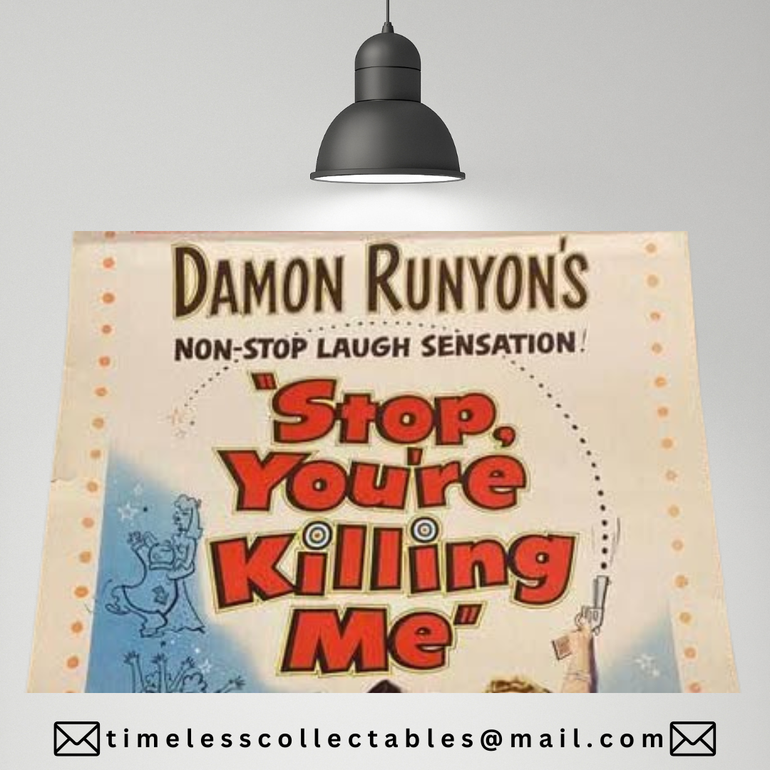 Vintage Stop, You're Killing Me Large Poster Warner Brothers 1952