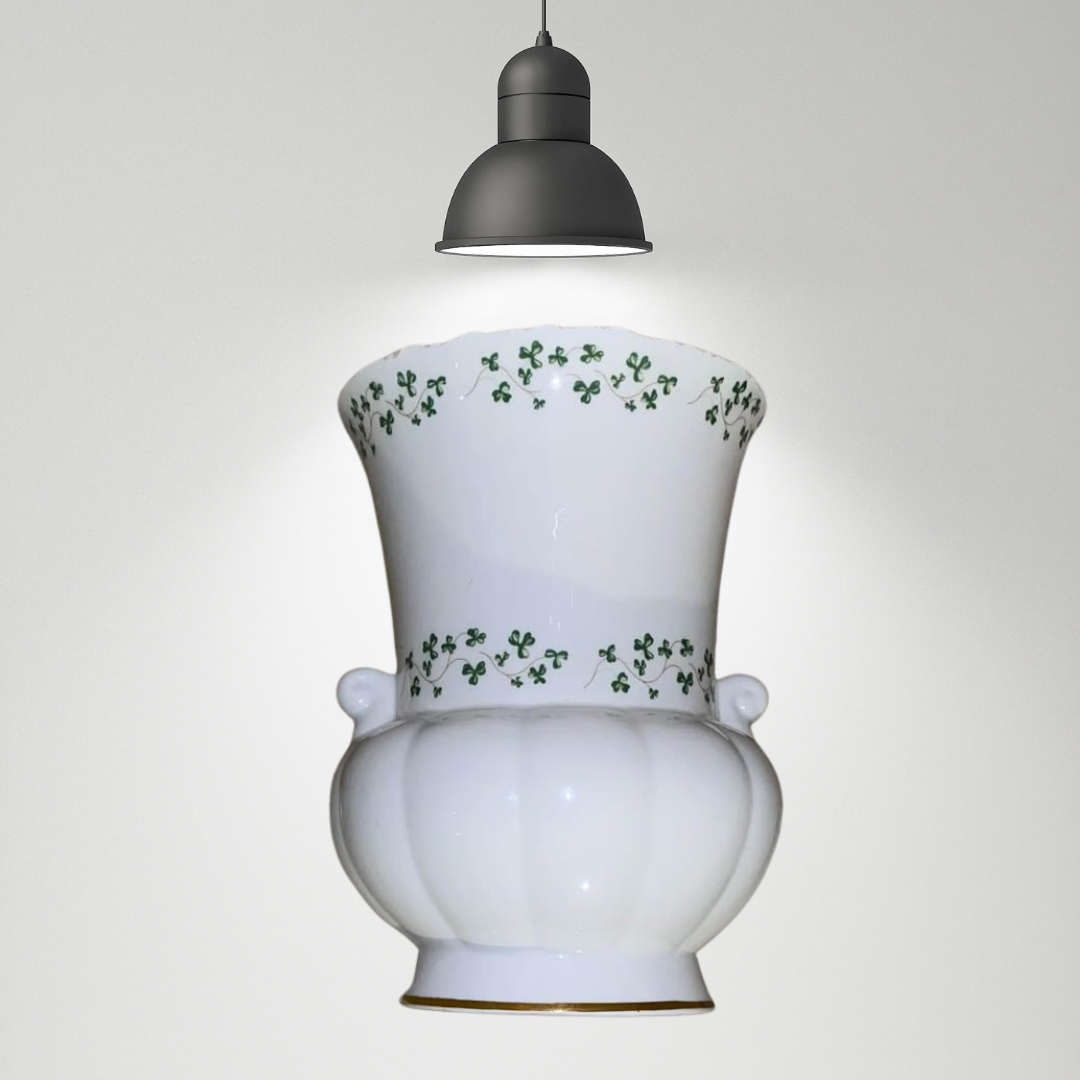 Vintage Irish Royal Tara Shamrock Vase Bone China