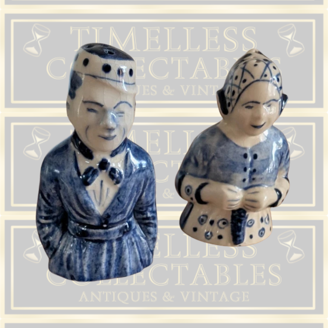 Vintage Delft Blue Salt & Pepper Shakers
