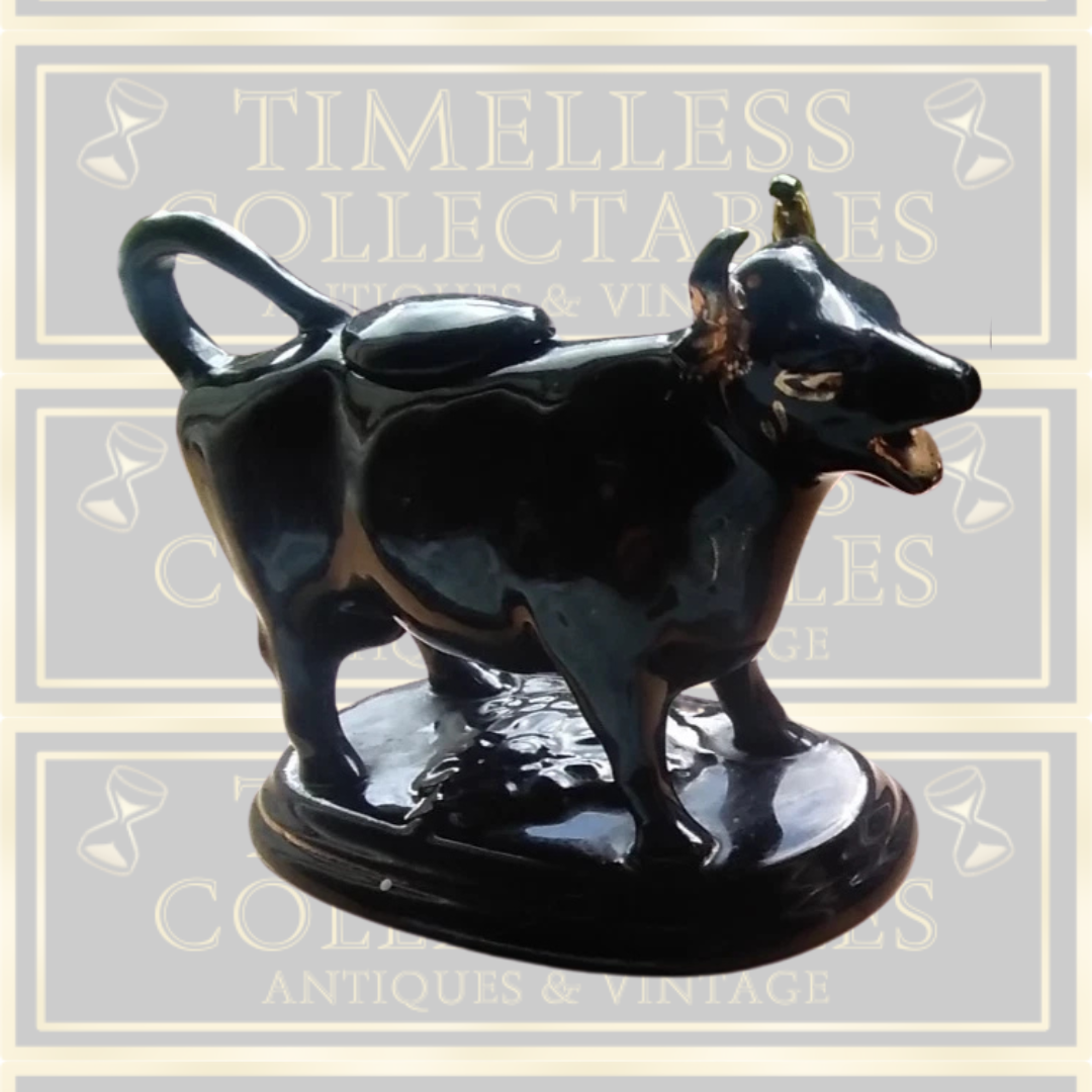 Antique Staffordshire Black Cow Creamer