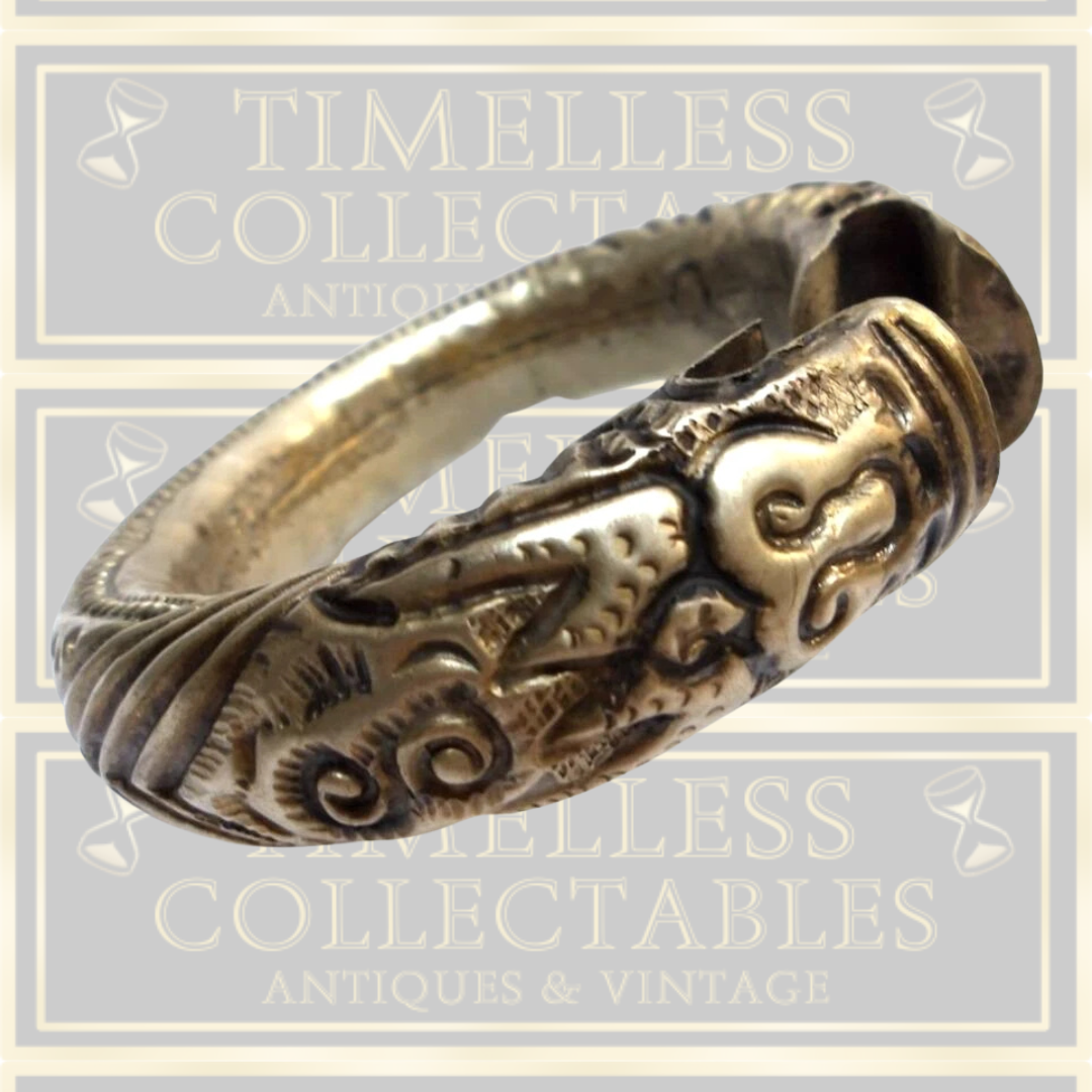 Antique Chinese Dragon Rattle Wedding Bangle