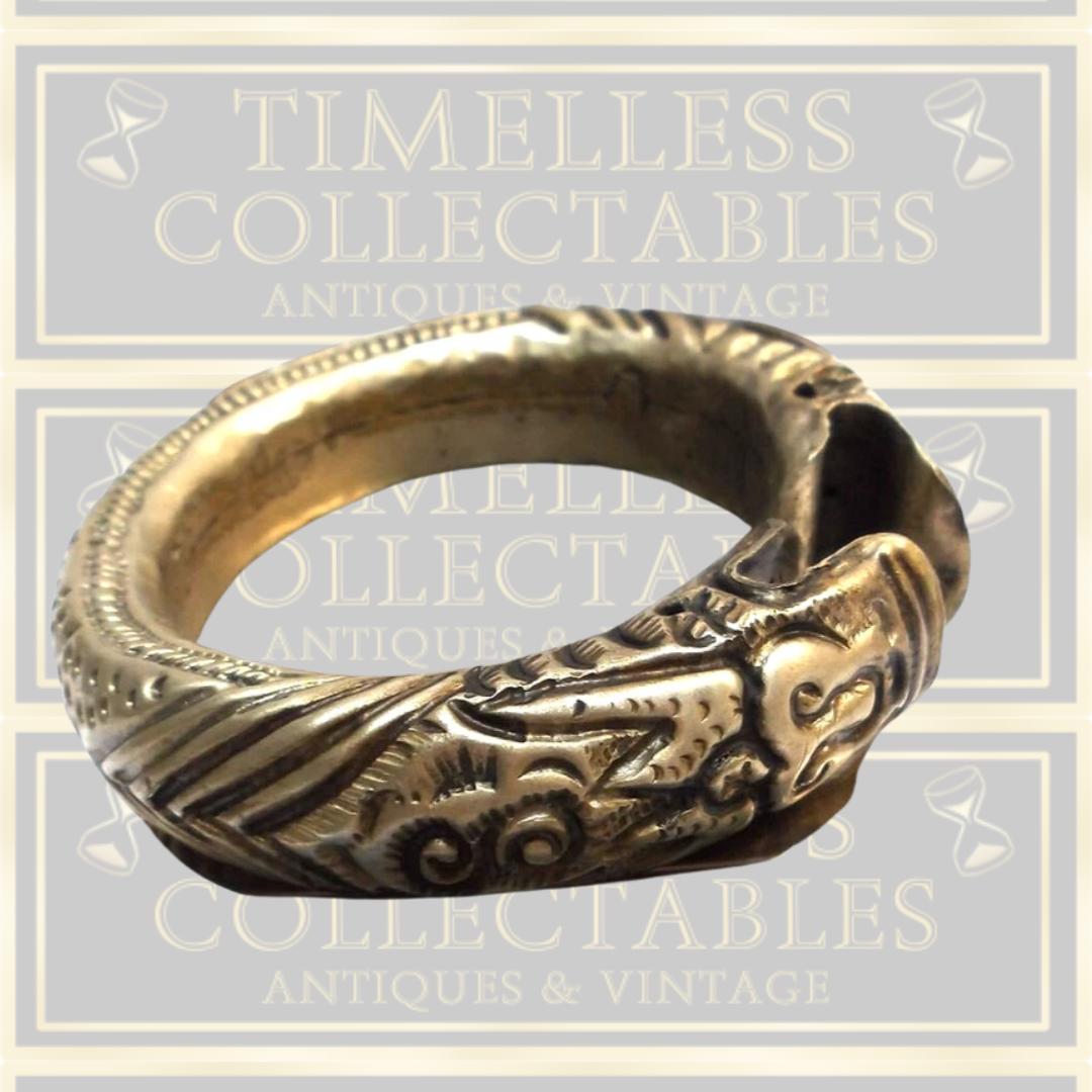 Antique Chinese Dragon Rattle Wedding Bangle