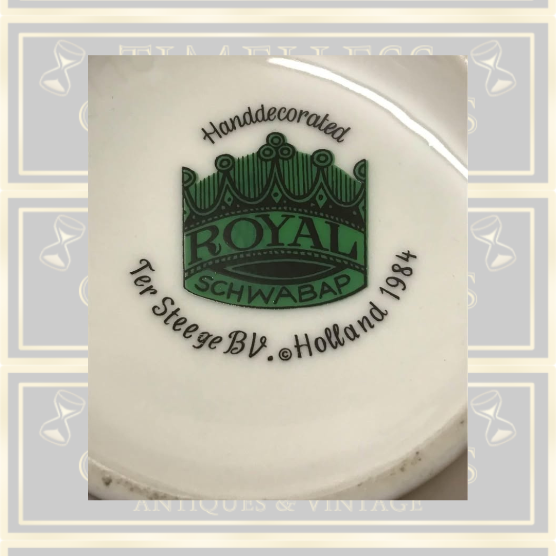 Royal Schwabap Hand Decorated 1984 Ter Steege BV jug with lid