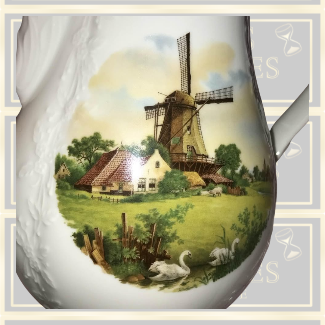 Royal Schwabap Hand Decorated 1984 Ter Steege BV jug with lid
