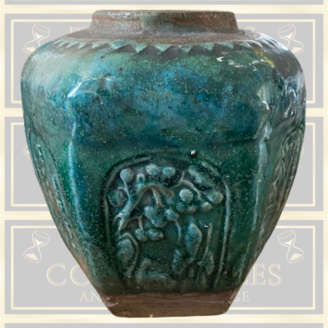 Antique Tibor China Pottery Jar