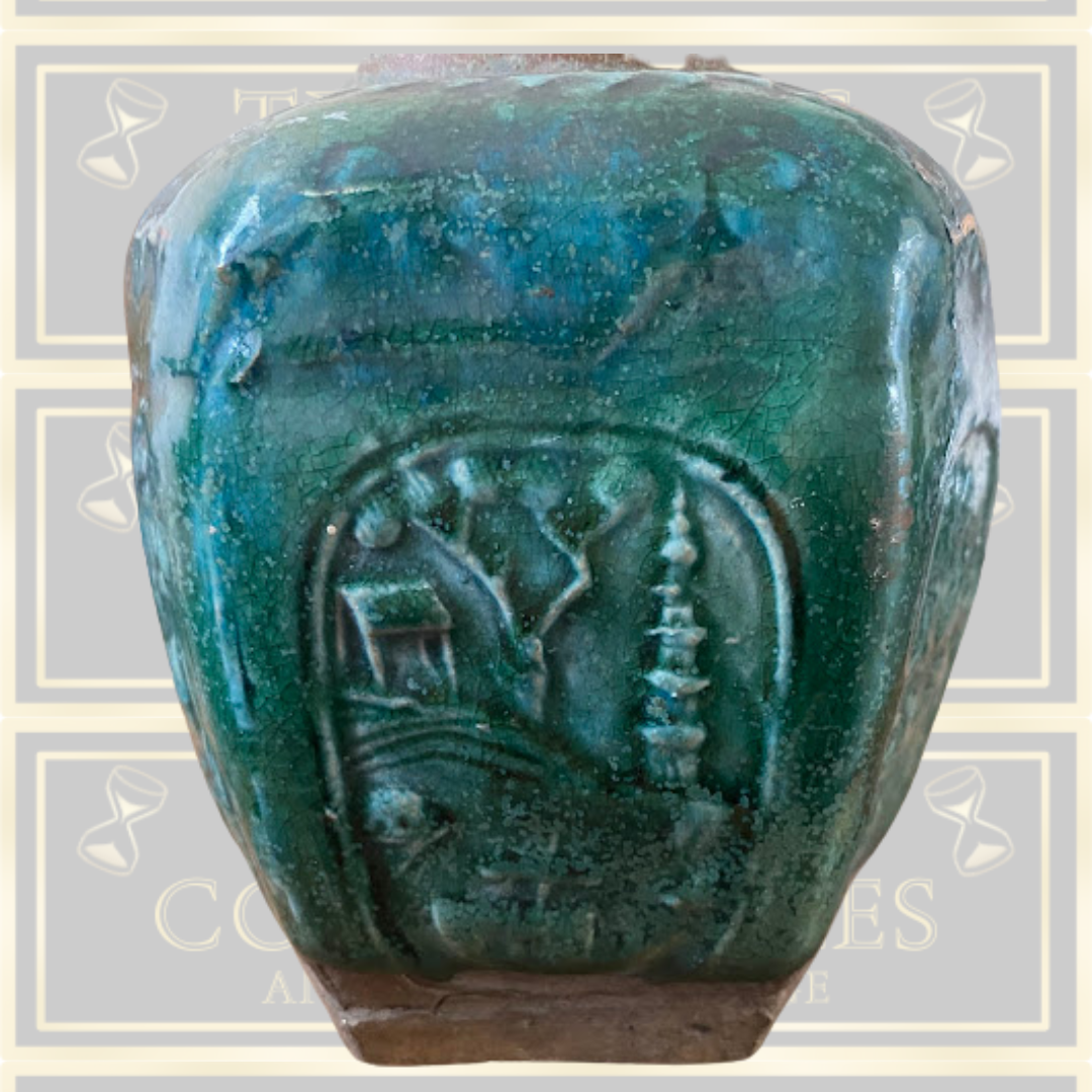 Antique Tibor China Pottery Jar