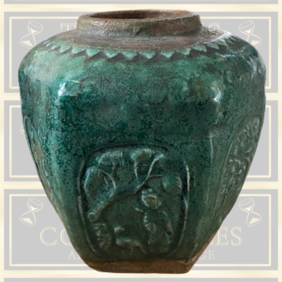 Antique Tibor China Pottery Jar