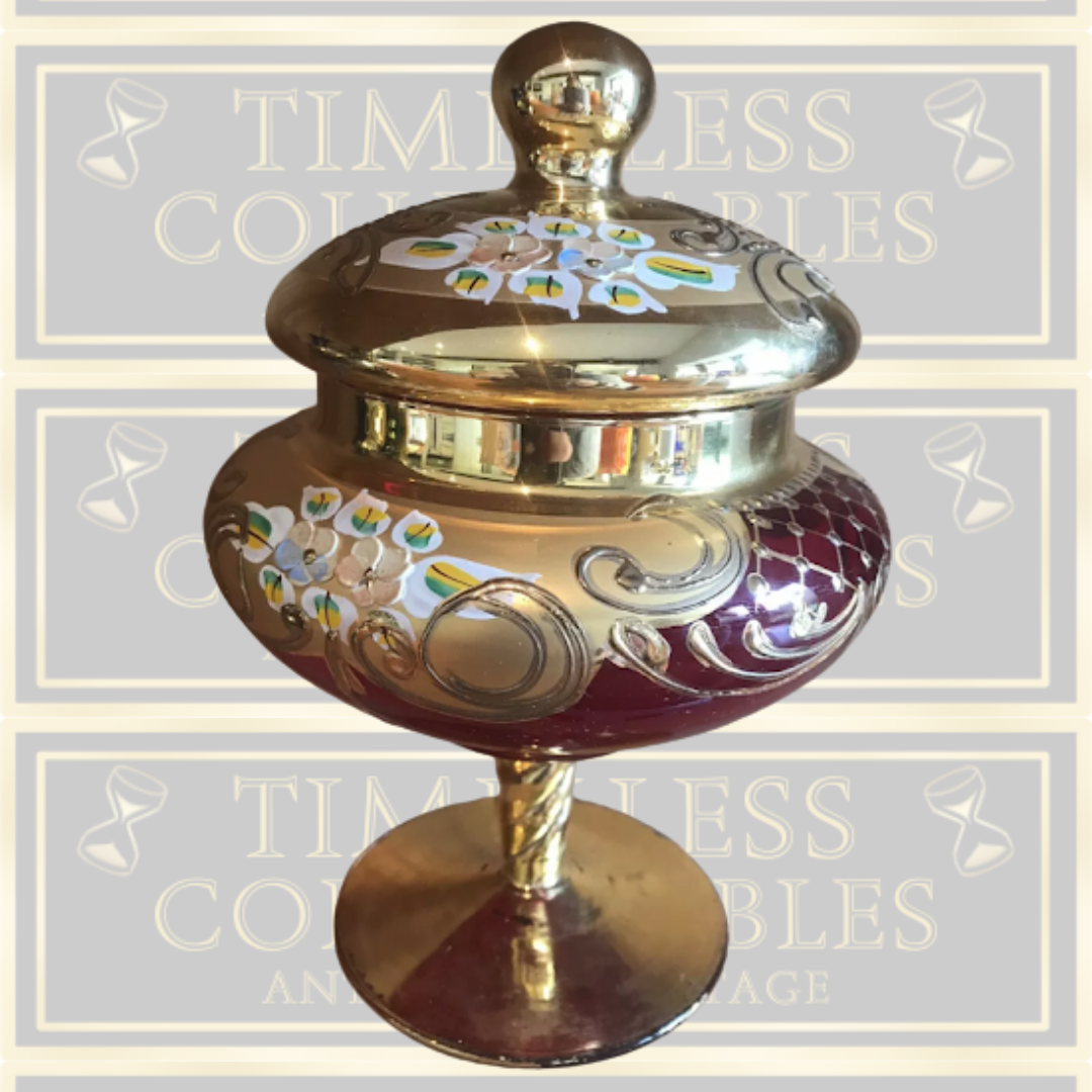 Vintage Venetian Murano Glass Candy Dish