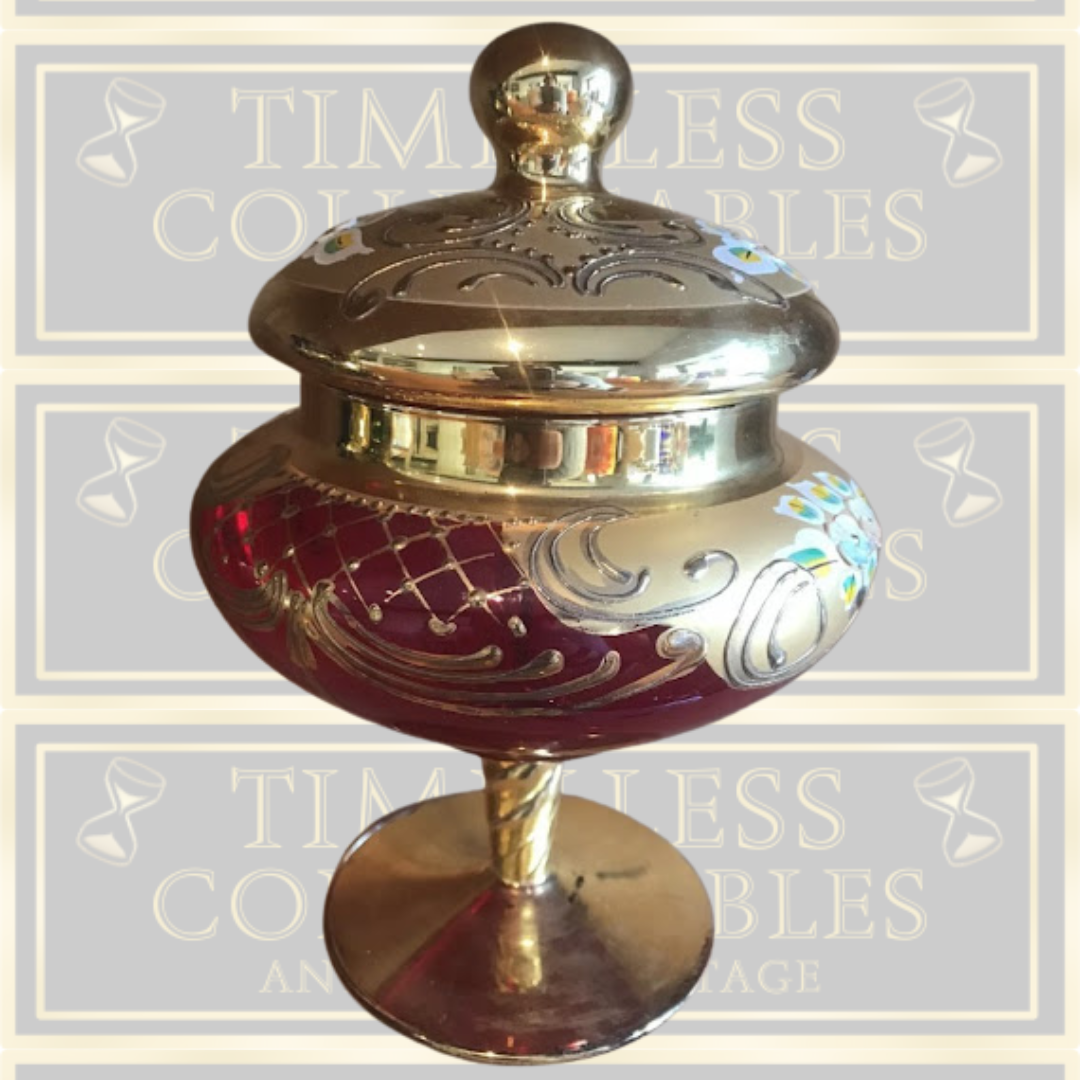 Vintage Venetian Murano Glass Candy Dish