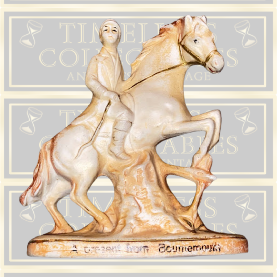 Antique Pair Victorian English equestrian Seaside Souvenirs