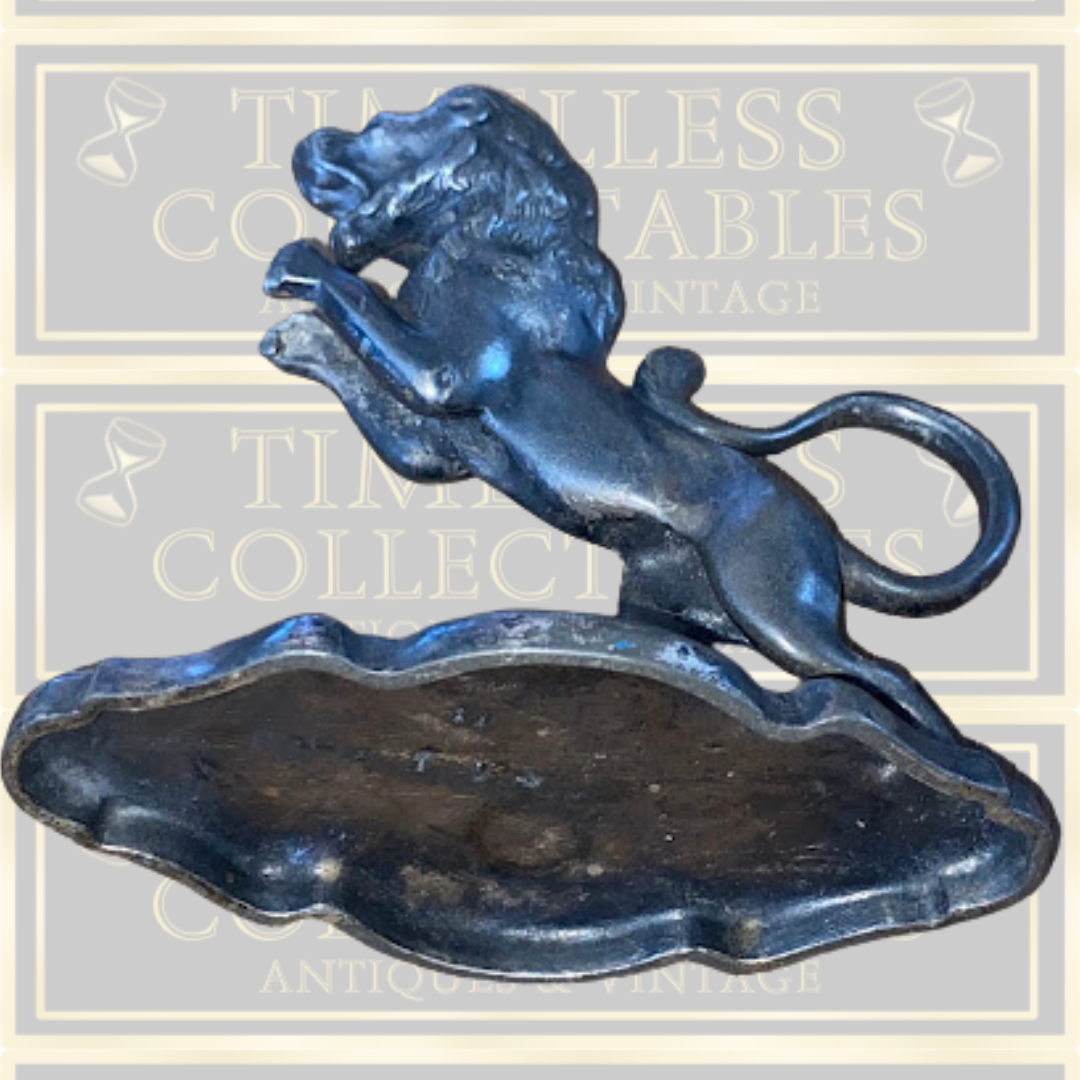Vintage Metal Lion Desk Ornament
