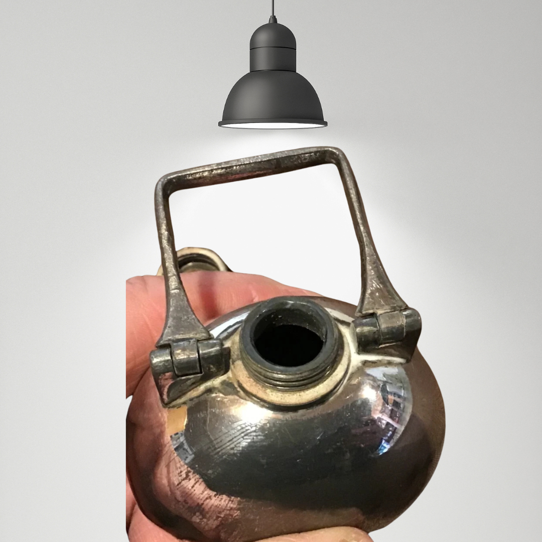 Vintage Round Chrome 1/4pt Hip Flask
