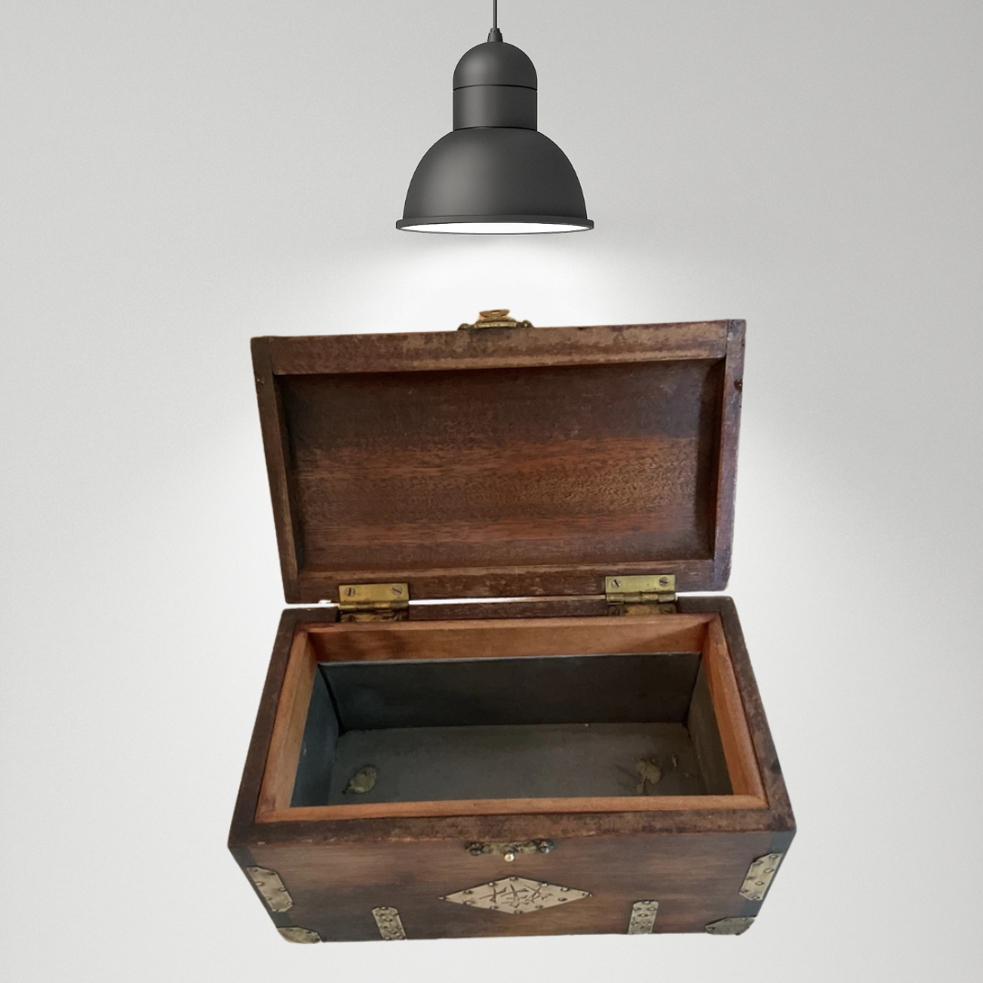 Vintage Tallent Tea Chest, Handmade Wood Craft, England