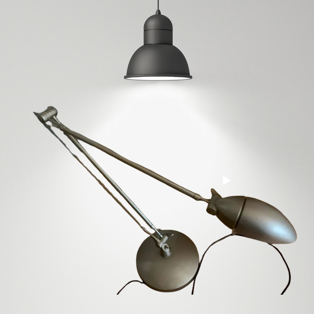 A Pair Of Vintage Adjustable Desk Lamps
