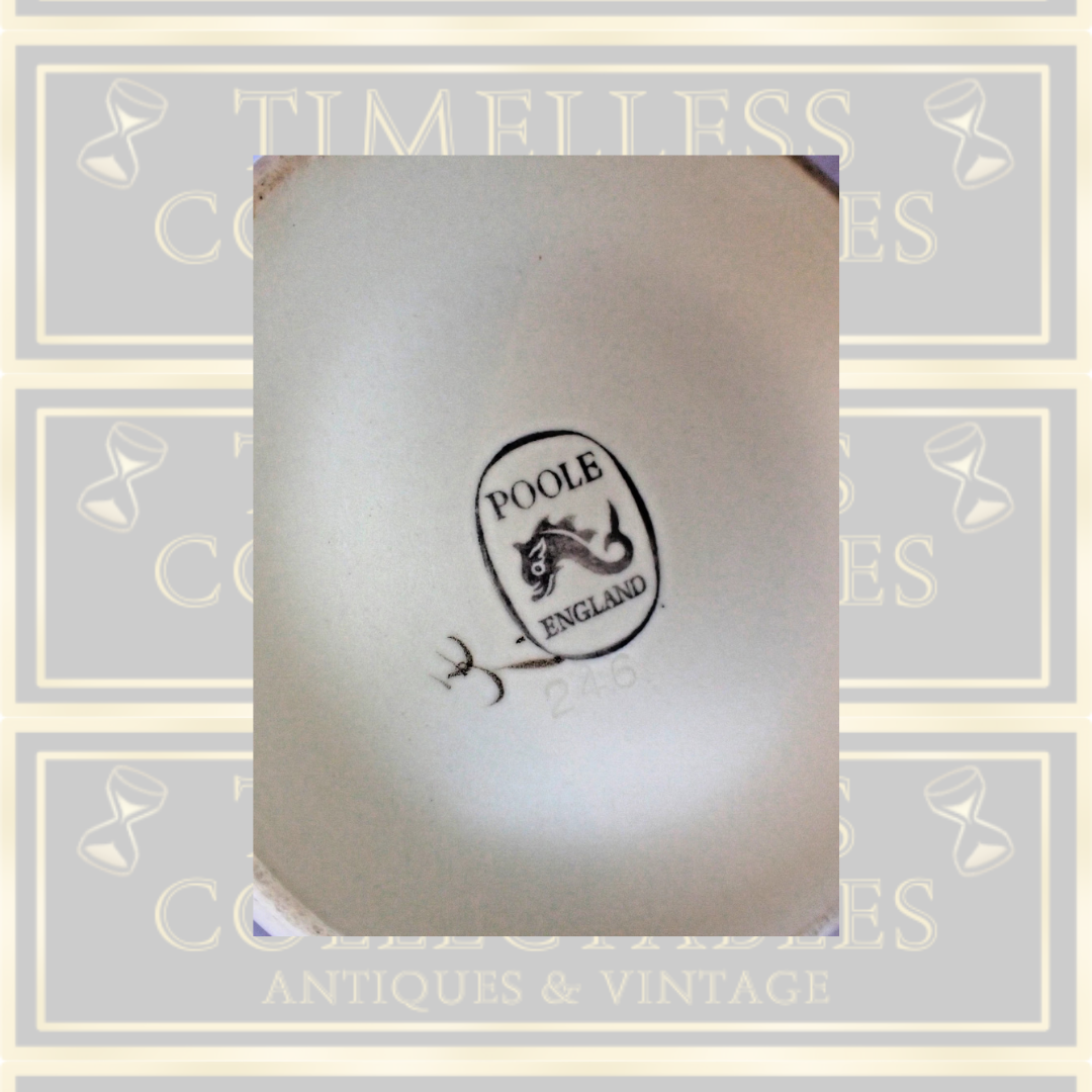 Vintage Large Poole Pottery Cockatoo Pattern Vase