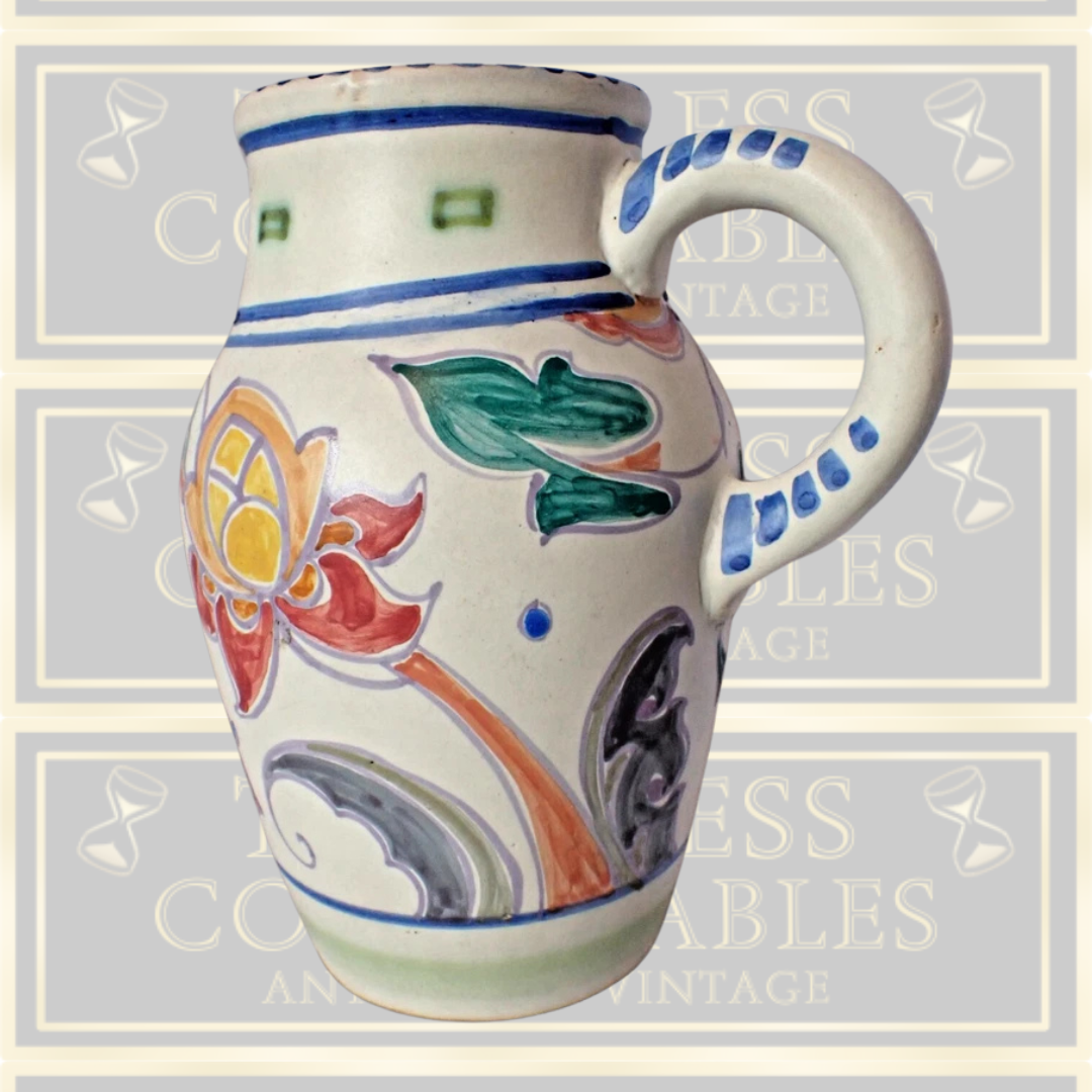 Antique Large Art Deco Honiton Pottery Jug