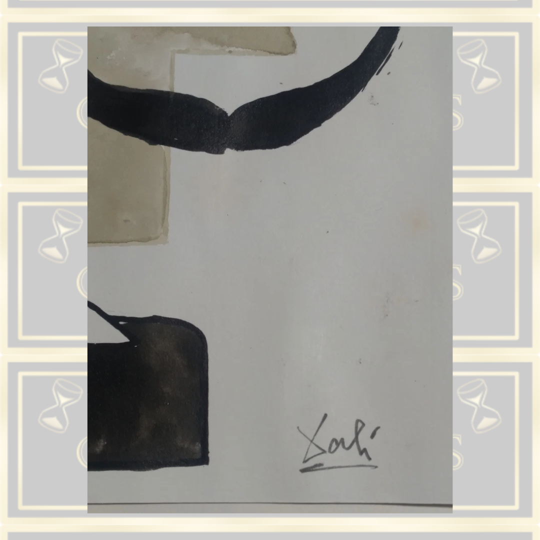 Salvador Dali Watercolor Art, Surreal Face