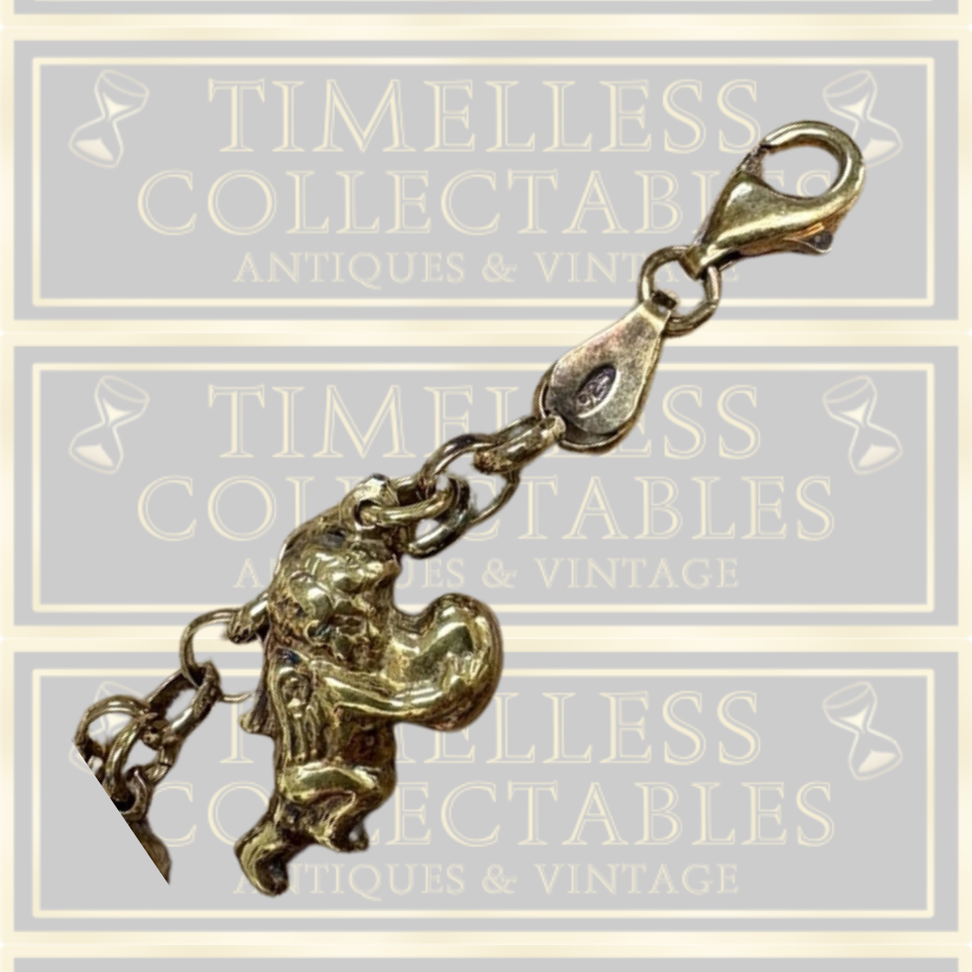 Vintage 925 Stamped Silver Charm Bracelet