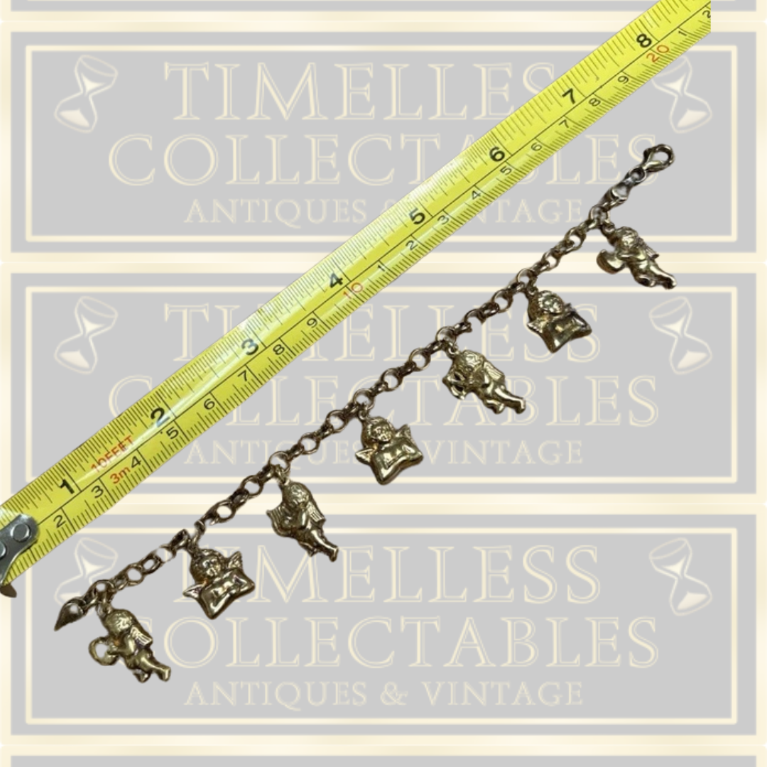 Vintage 925 Stamped Silver Charm Bracelet