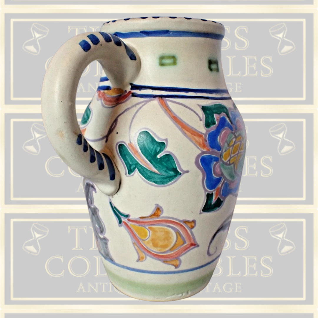 Antique Large Art Deco Honiton Pottery Jug