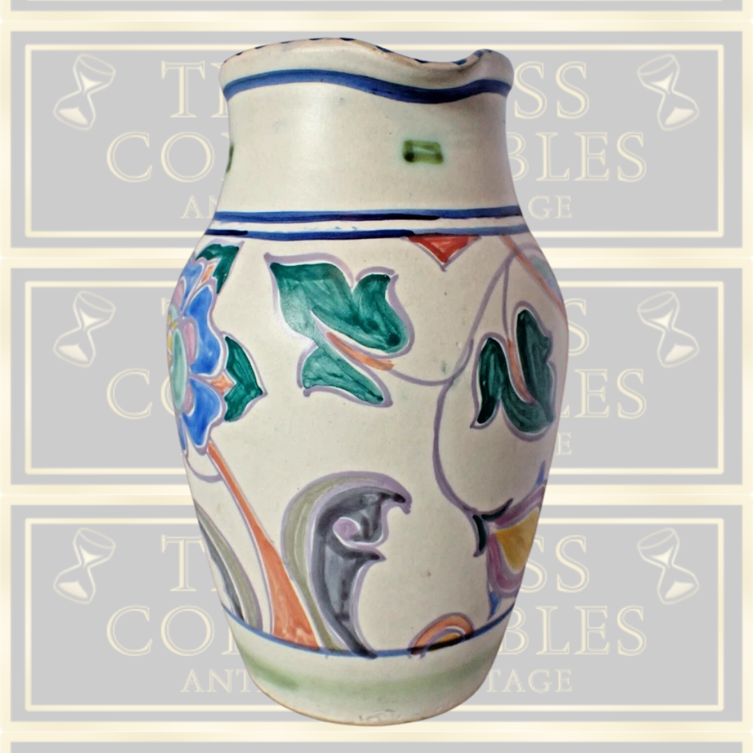 Antique Large Art Deco Honiton Pottery Jug