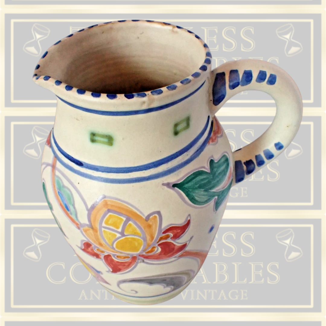 Antique Large Art Deco Honiton Pottery Jug