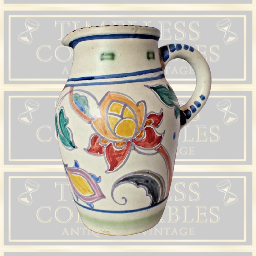 Antique Large Art Deco Honiton Pottery Jug