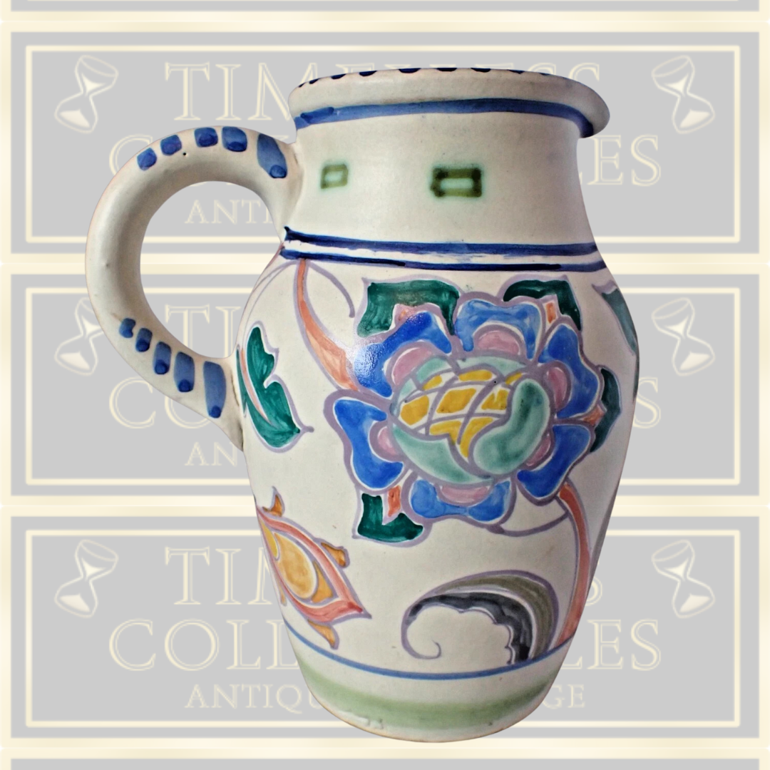 Antique Large Art Deco Honiton Pottery Jug