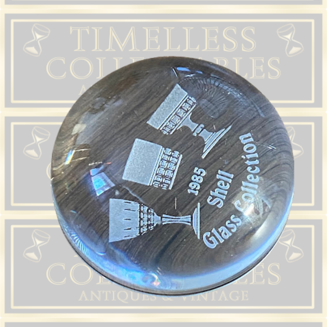 Amazing Vintage Shell Glass Paperweight