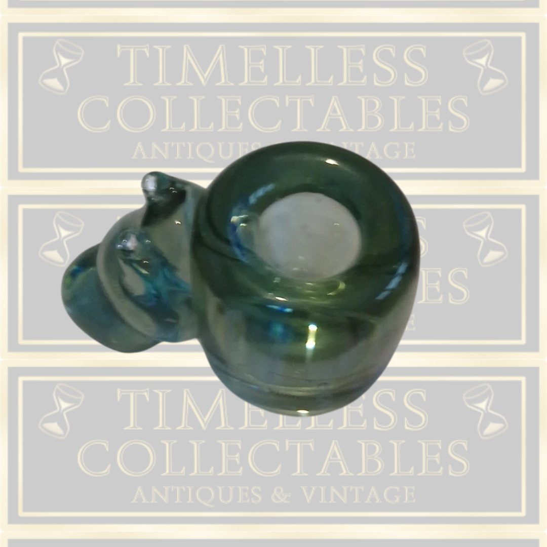 Vintage Hippopotamus Glass Paperweight