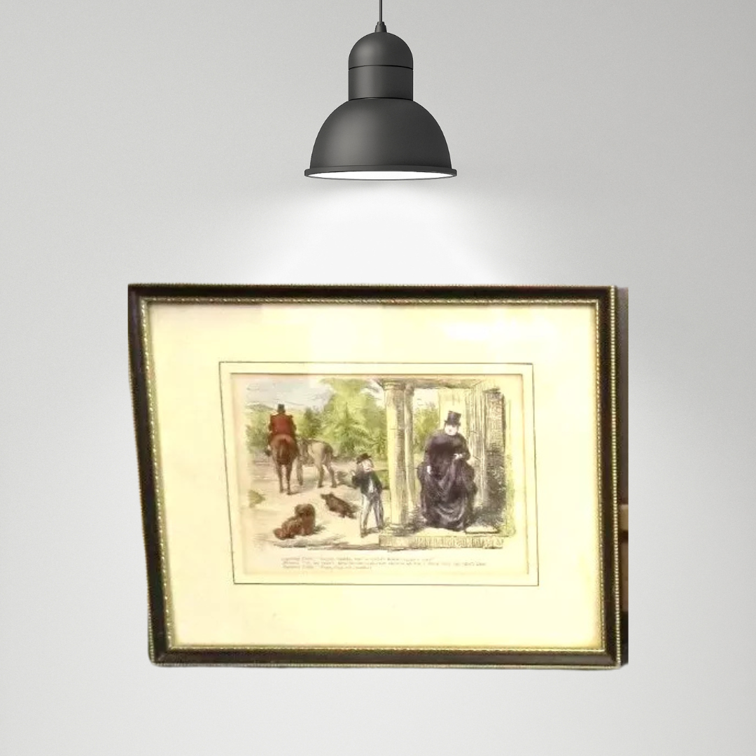 Three Antique " John Leech " Lithographs