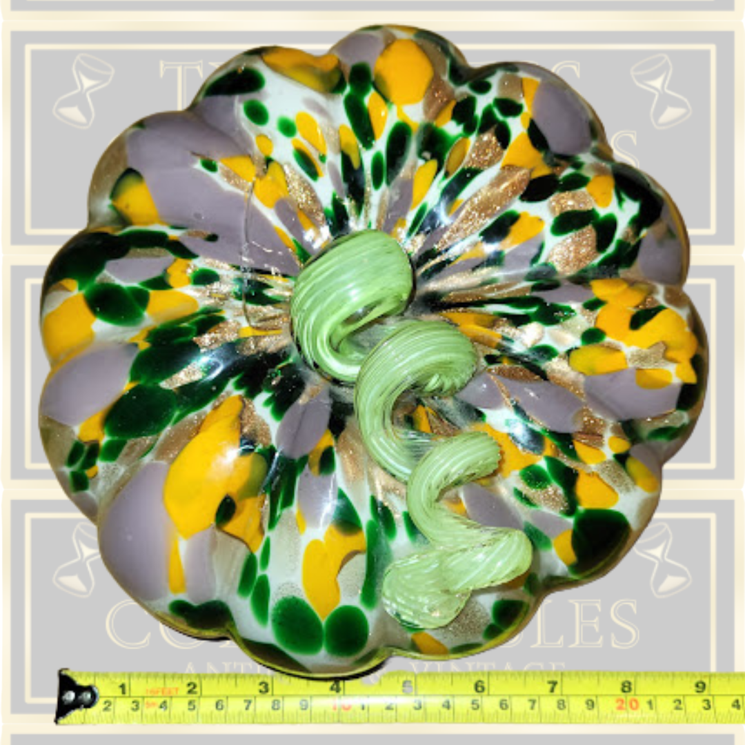 Vintage large Murano Art Glass Pumpkin