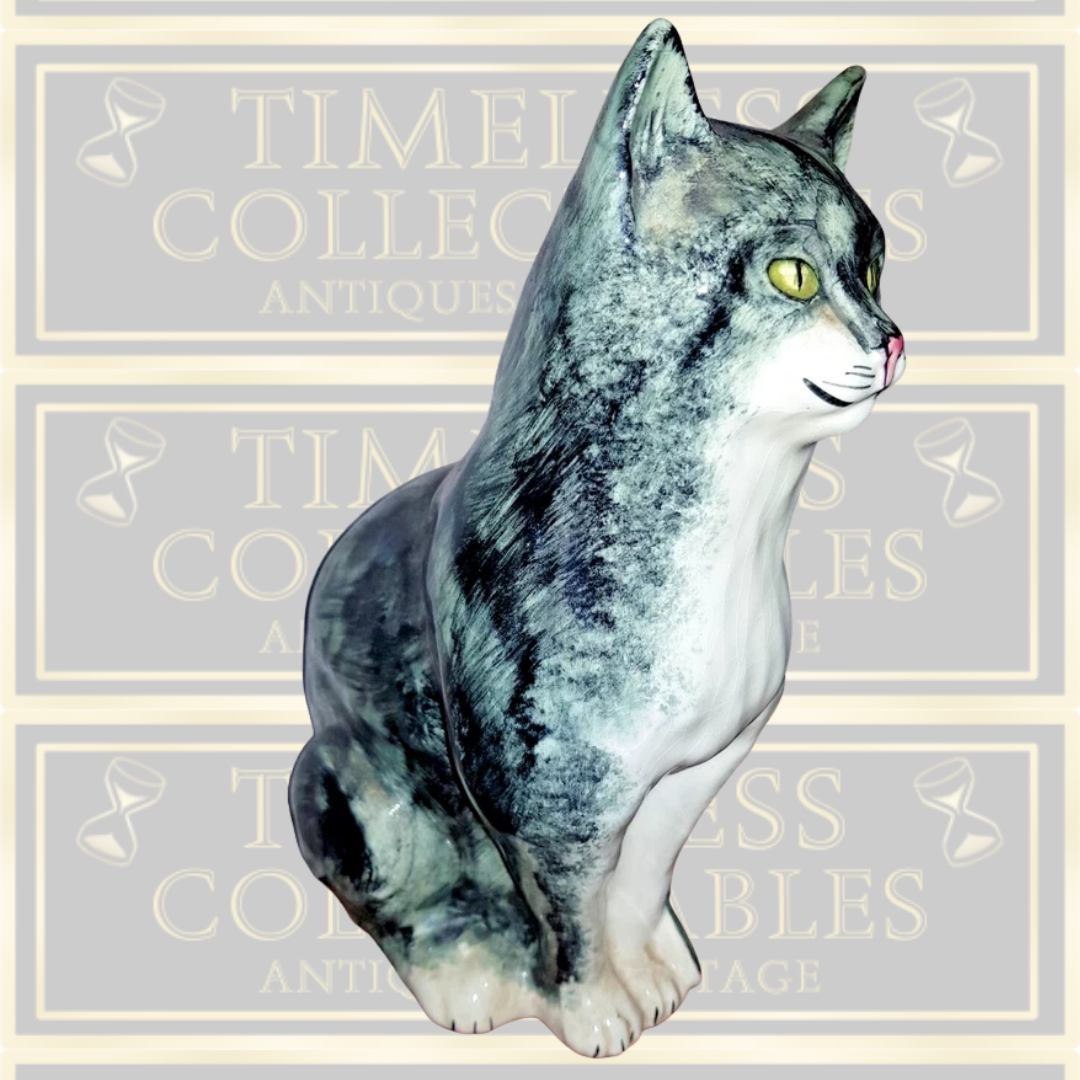 Vintage John Raymond Pottery Cat Figurine