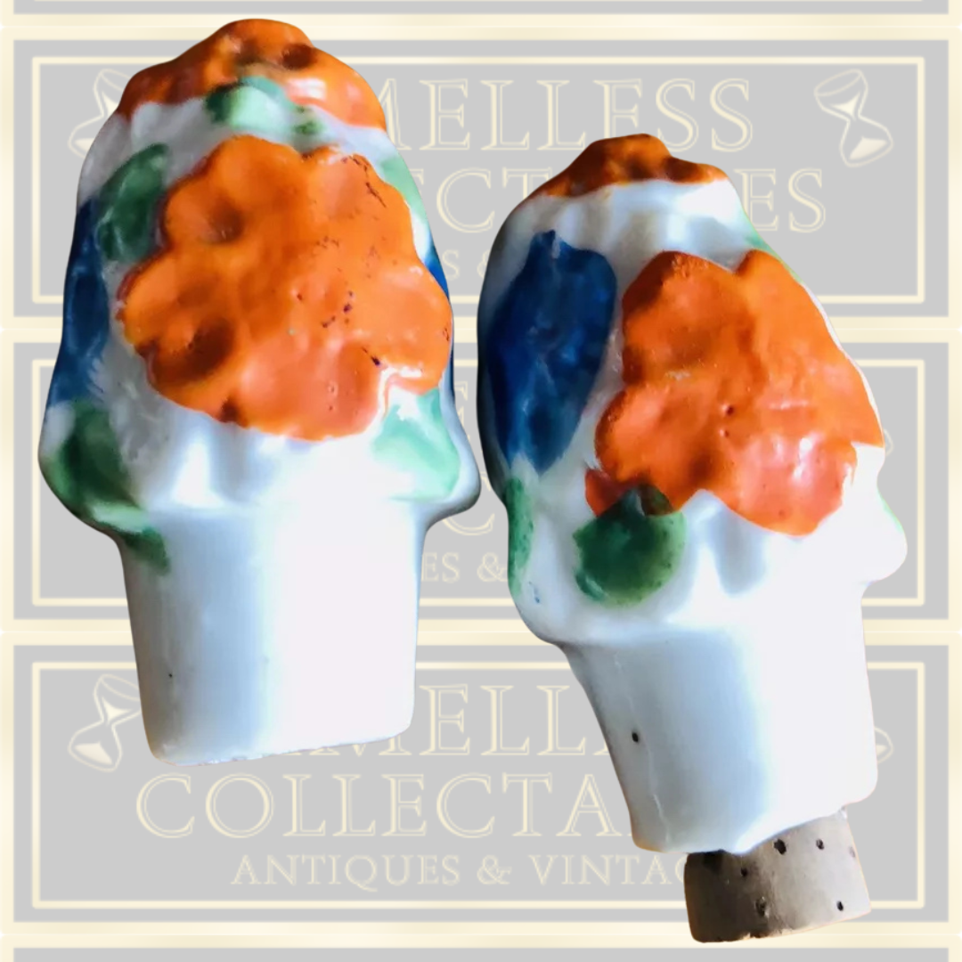 Antique Porcelain Salt And Pepper Set