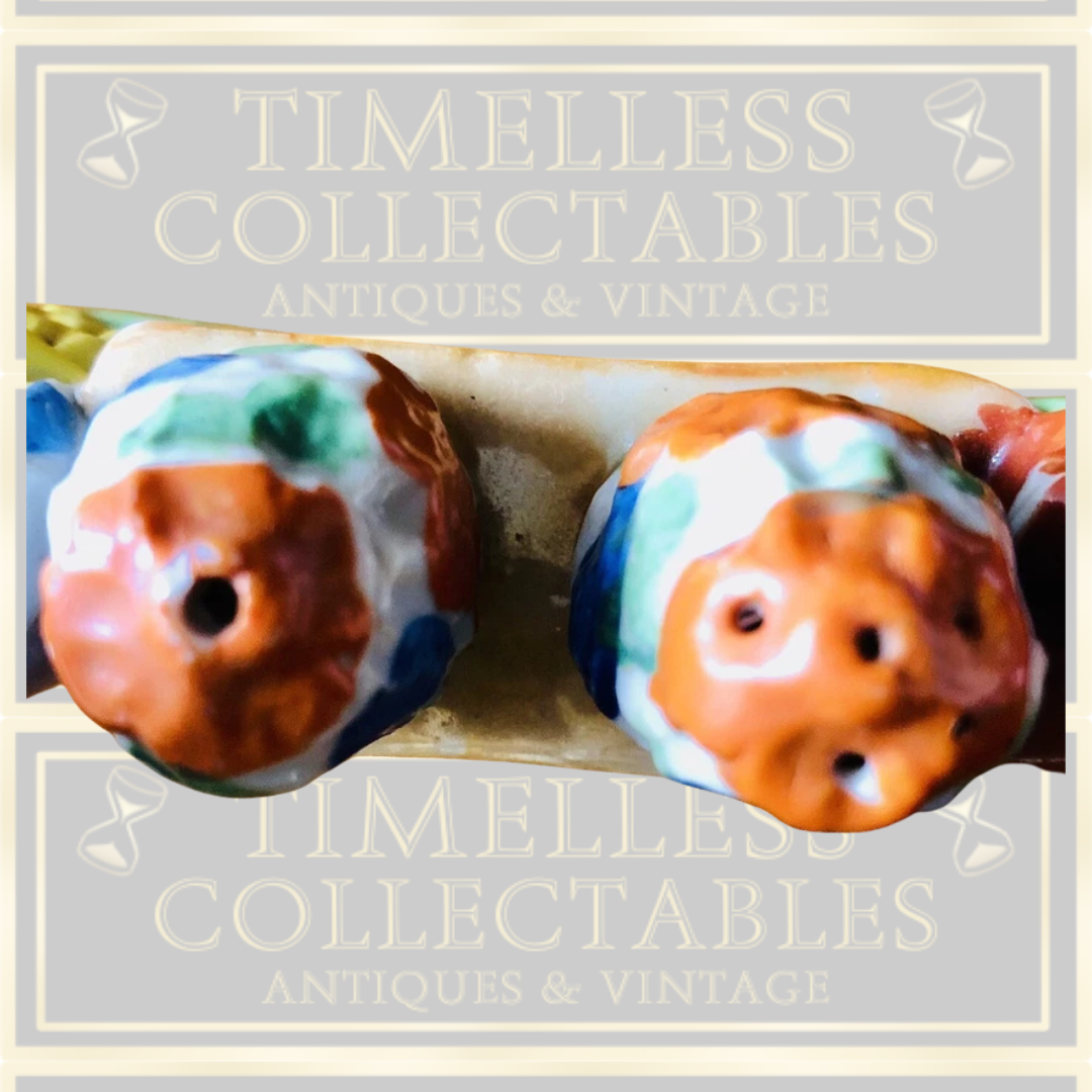 Antique Porcelain Salt And Pepper Set