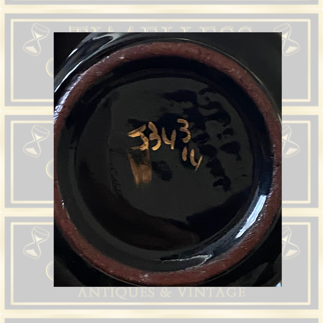 Vintage Black Cream And Sugar Set