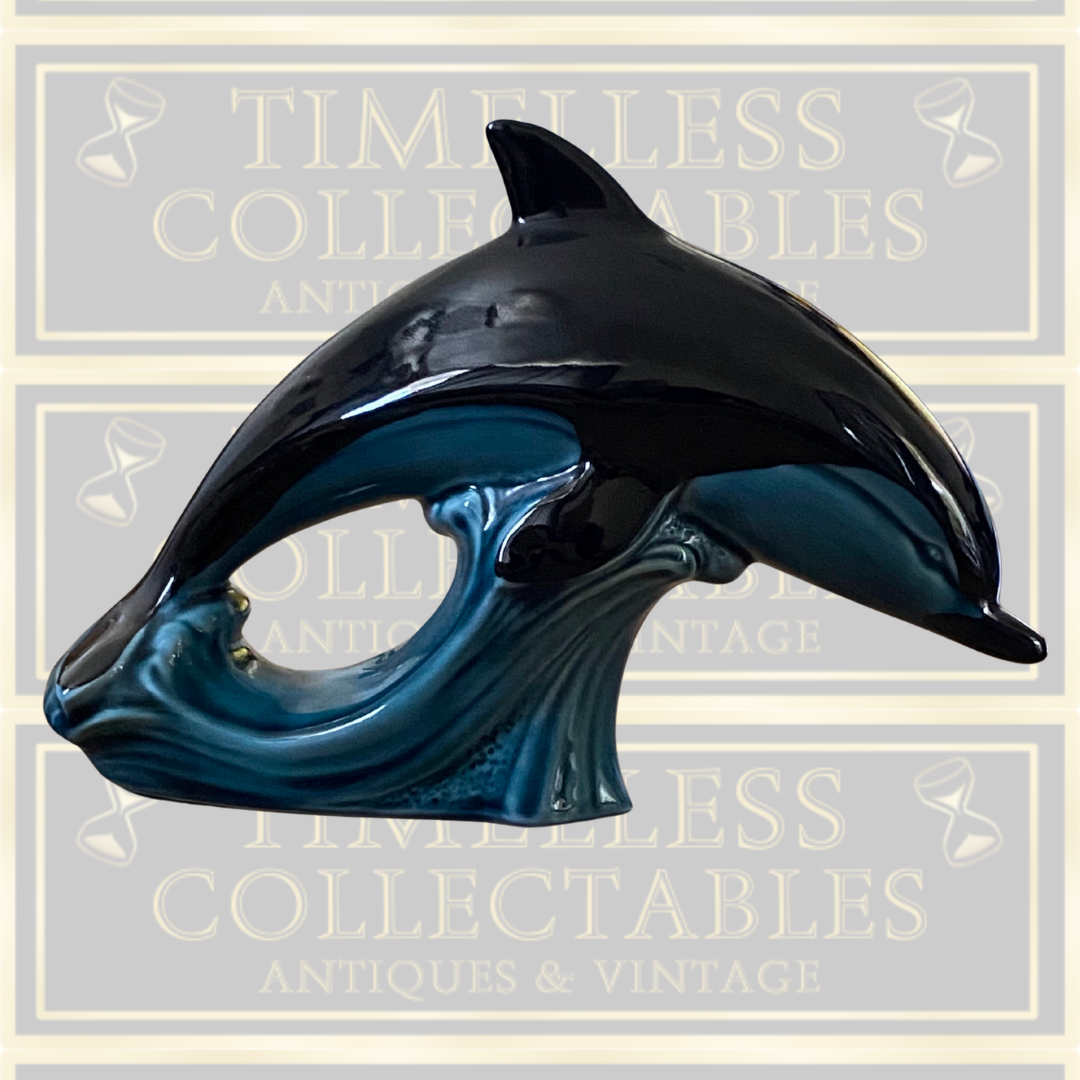 Poole Pottery Blue Leaping Dolphin