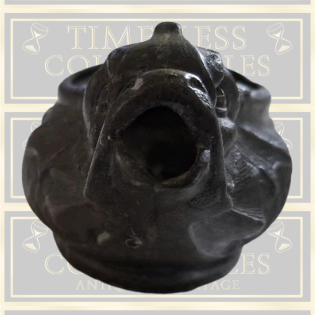 Antique Pewter Fish Pap boat Invalid Feeder