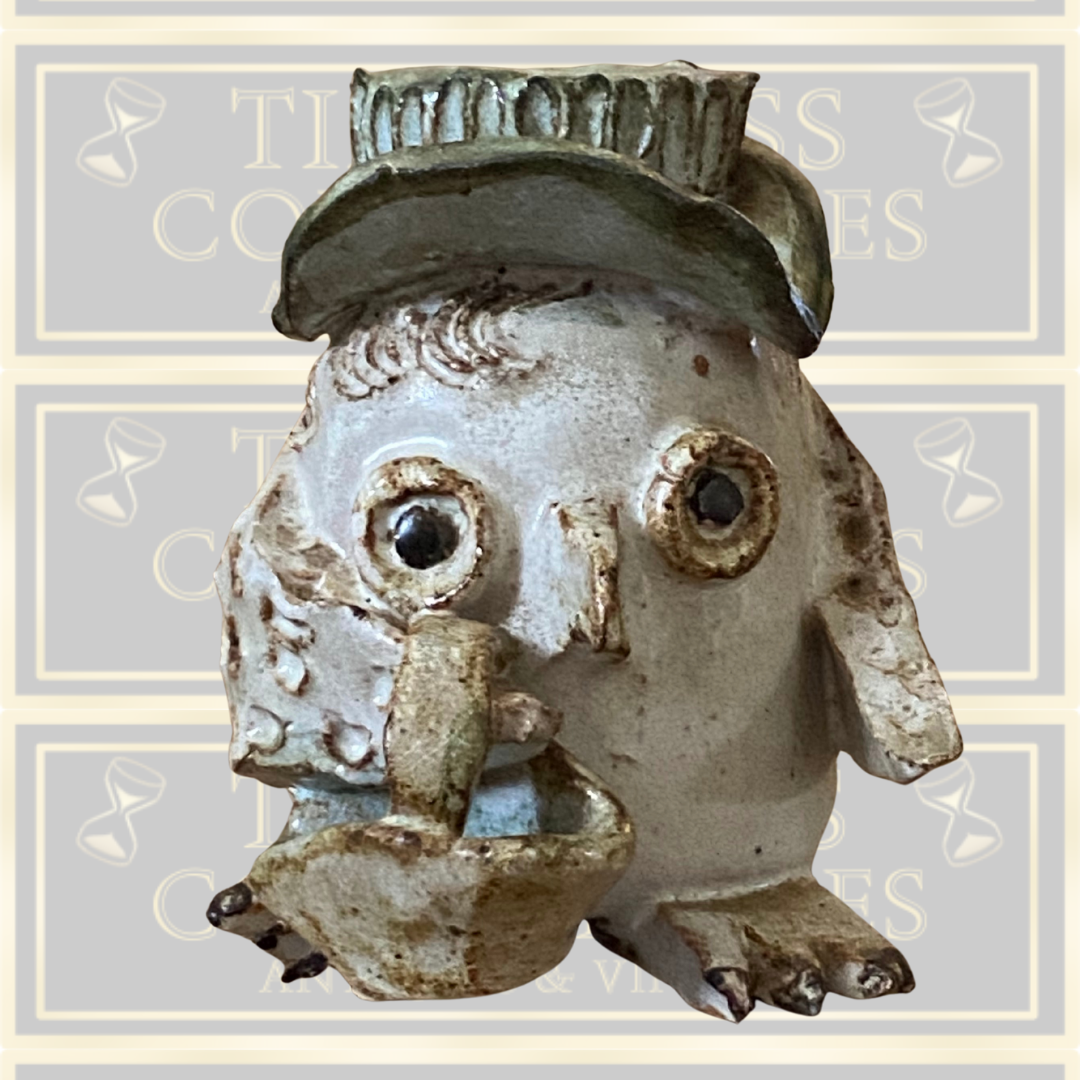 Vintage Studio Pottery Owl Family