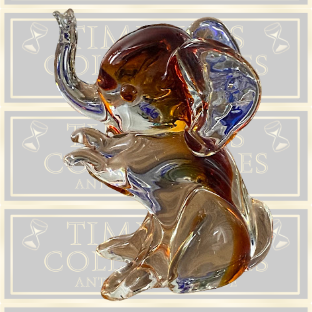 Large 1950s Hand Blown Murano Elephant