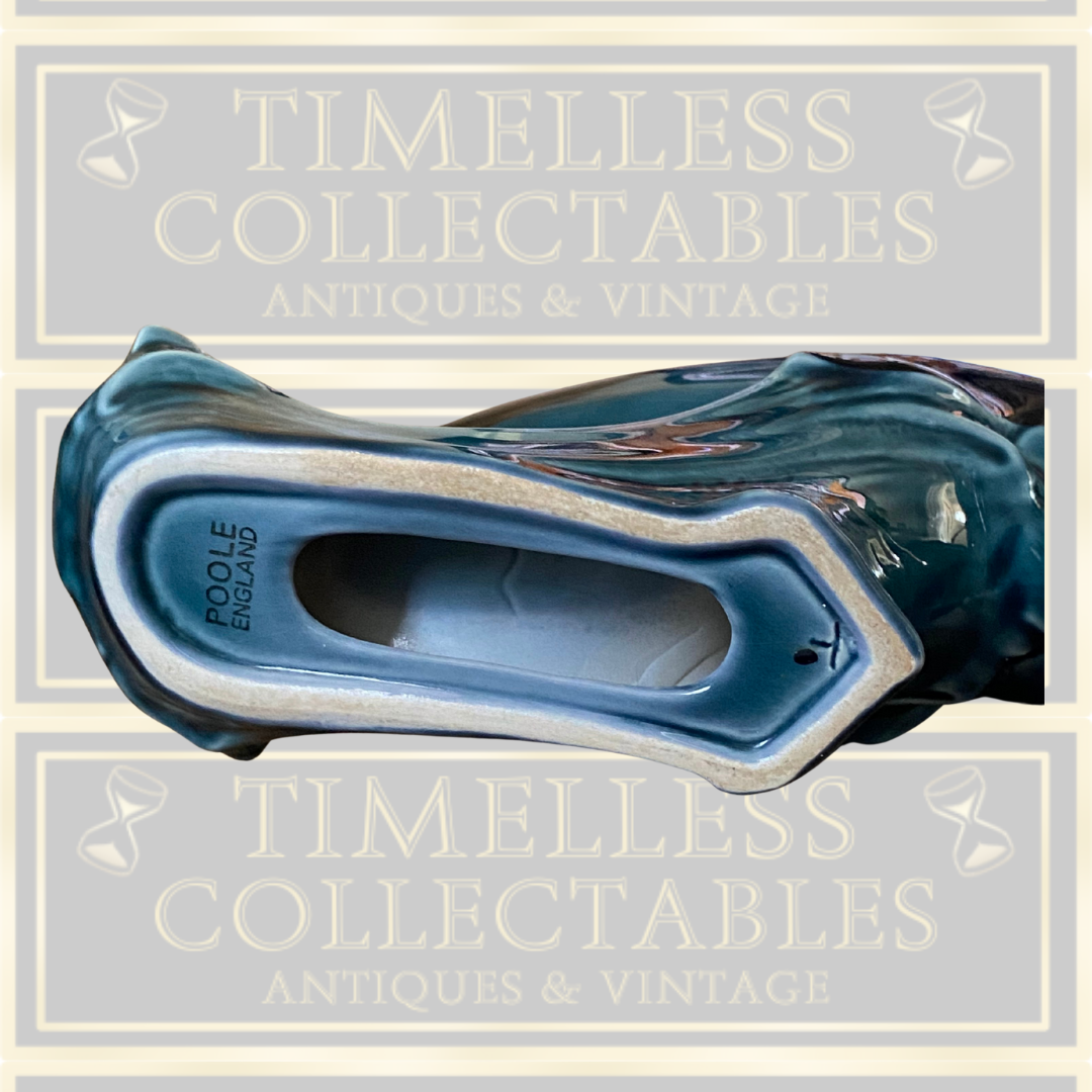 Poole Pottery Blue Leaping Dolphin